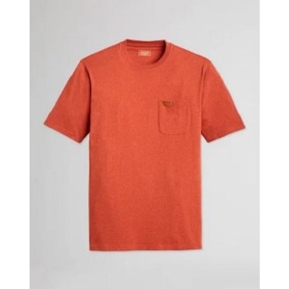 Pendleton Deschutes Pocket T Shirt, Short Sleeve, Reddish Orange, Mens Sz L